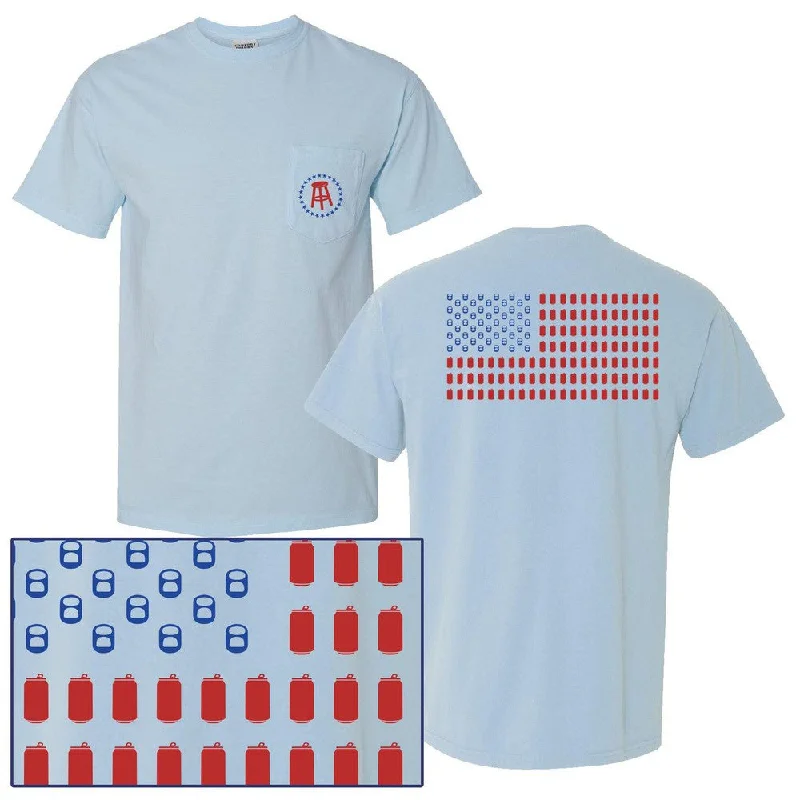 Barstool Can Flag Pocket Tee