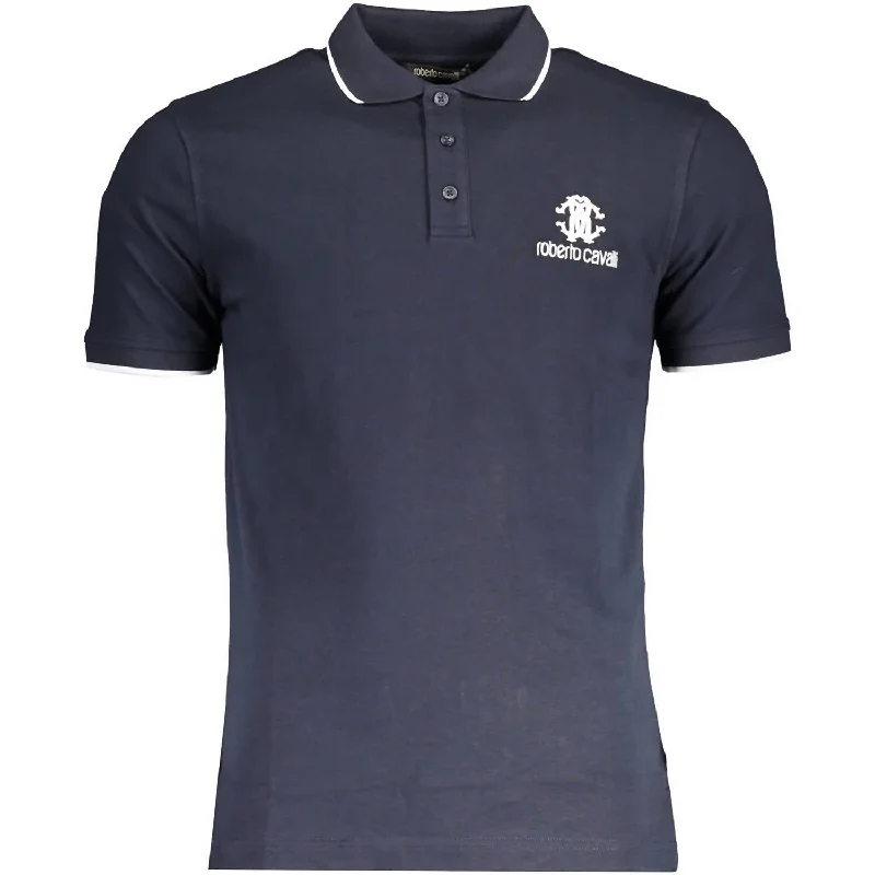 Men Regular Fit Polo T-Shirt In Blue