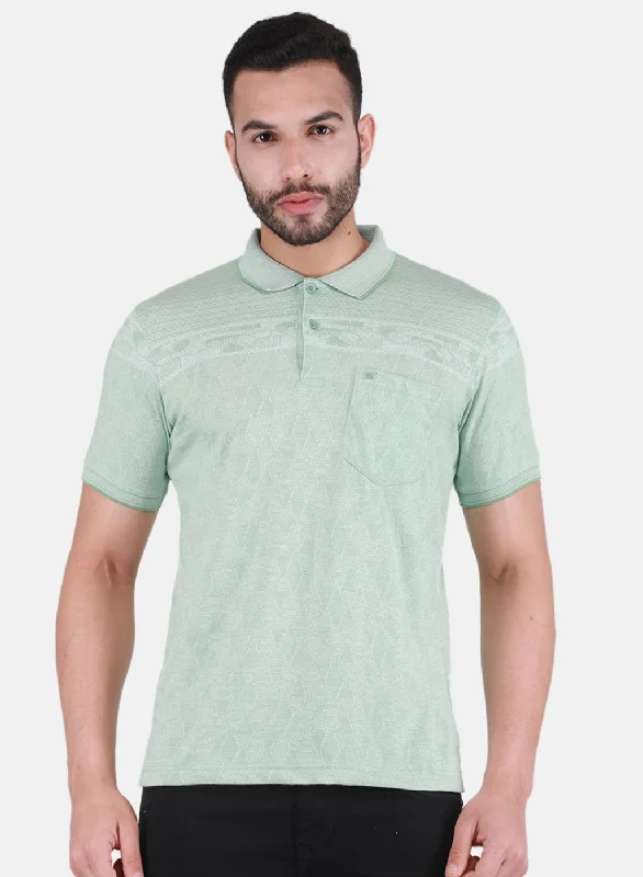 Men Green Printed T-Shirt