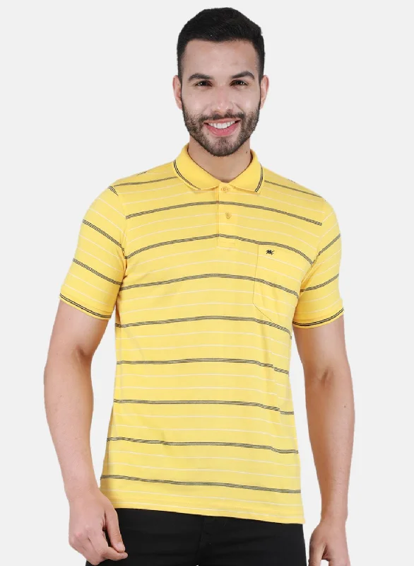 Men Yellow Printed T-Shirt