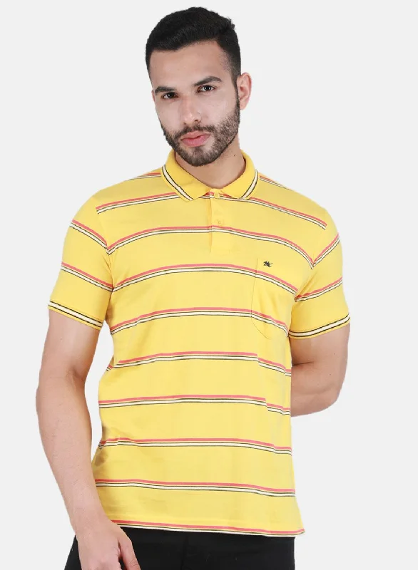 Men Yellow Printed T-Shirt