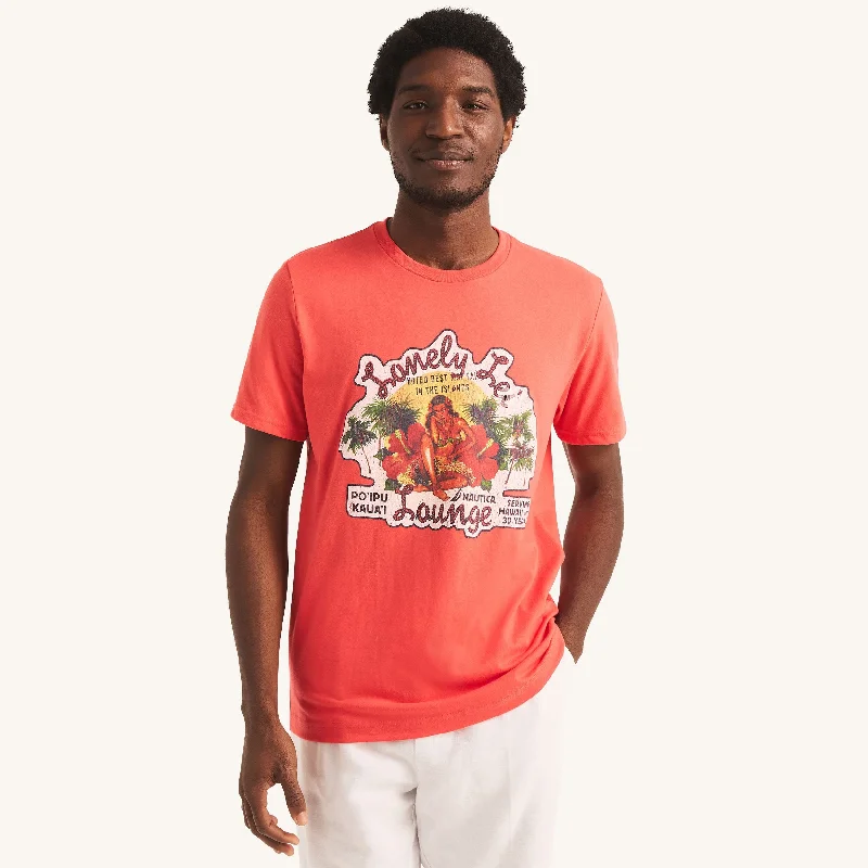 Nautica Mens Sustainably Crafted Lonely Lei Lounge Graphic T-Shirt