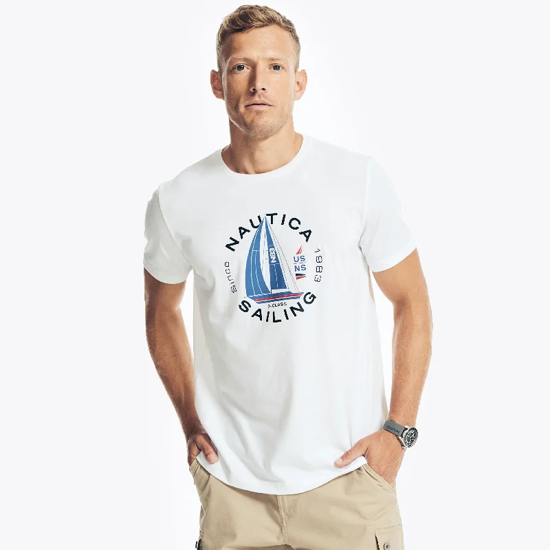 Nautica Mens Sustainably Crafted Sailing Graphic T-Shirt