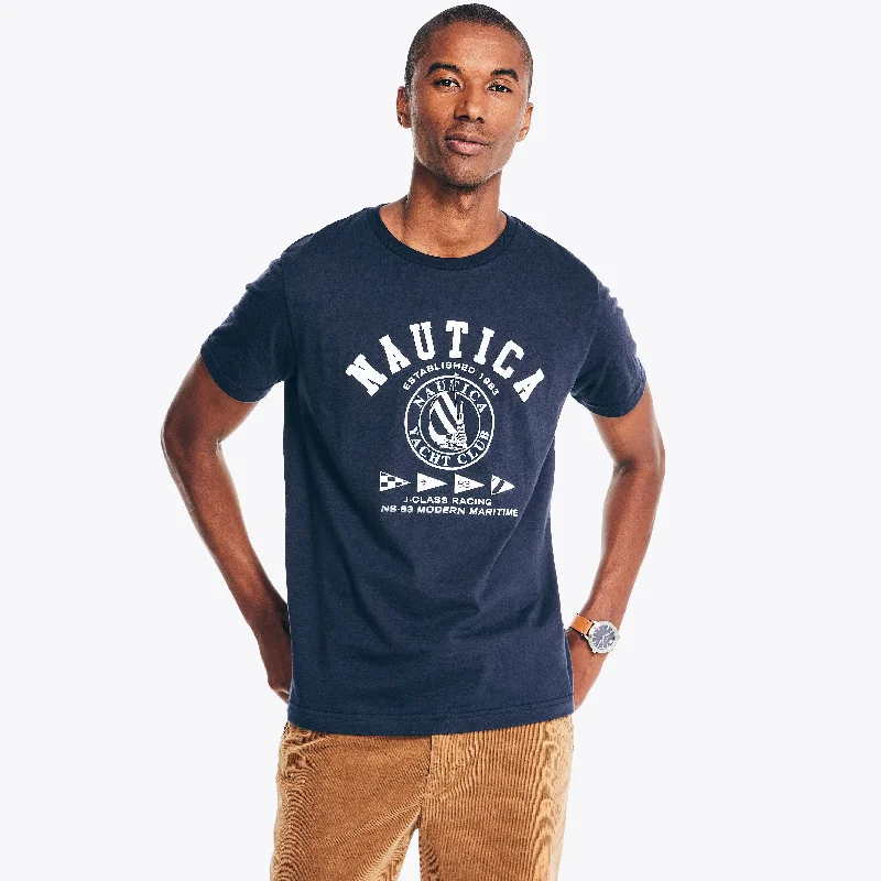 Nautica Mens Sustainably Crafted Yacht Club Graphic T-Shirt