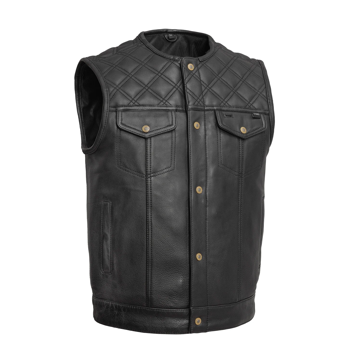 12 Gauge Men's Motorcycle Leather Vest