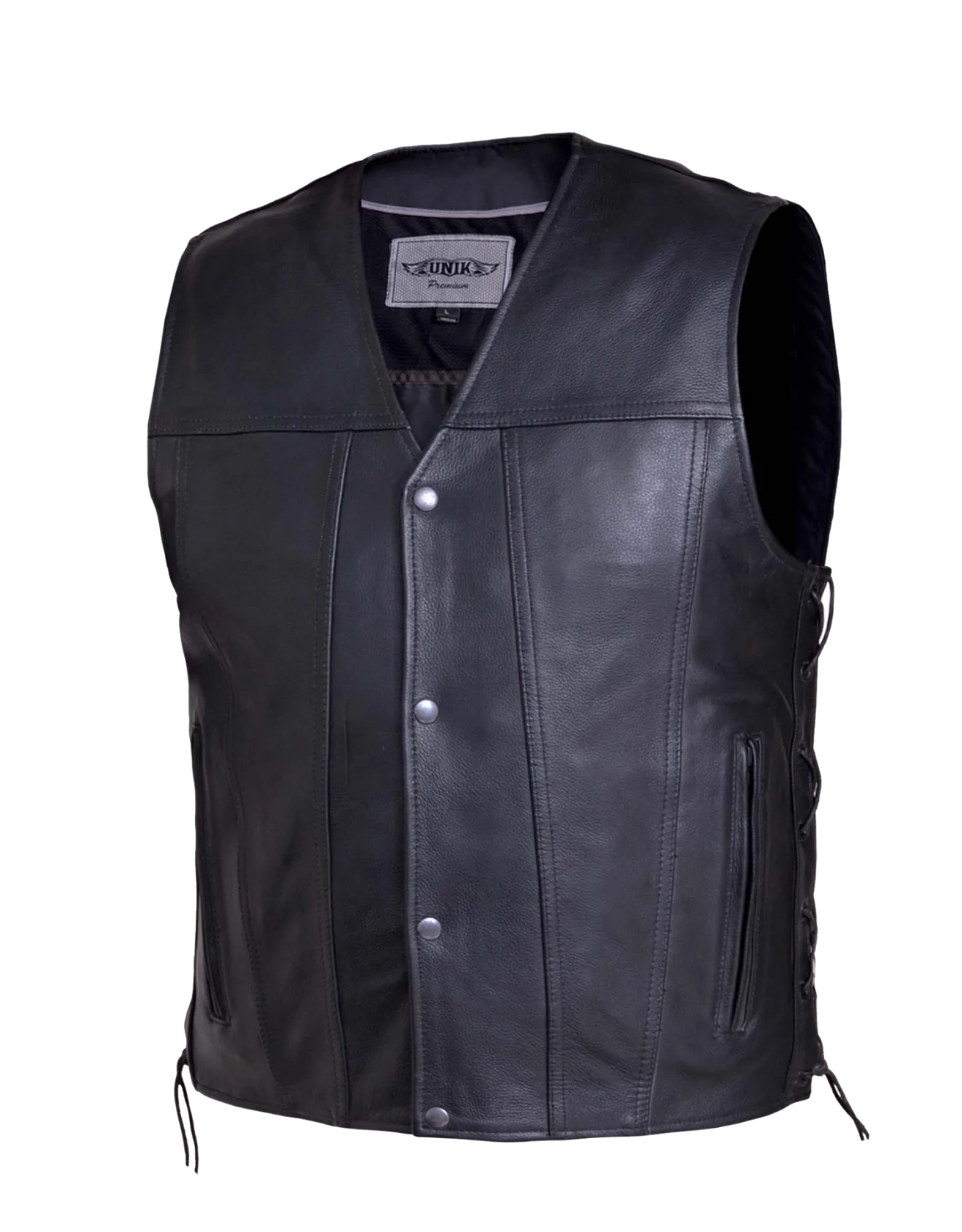 2611.00- Men's Black Leather Vest