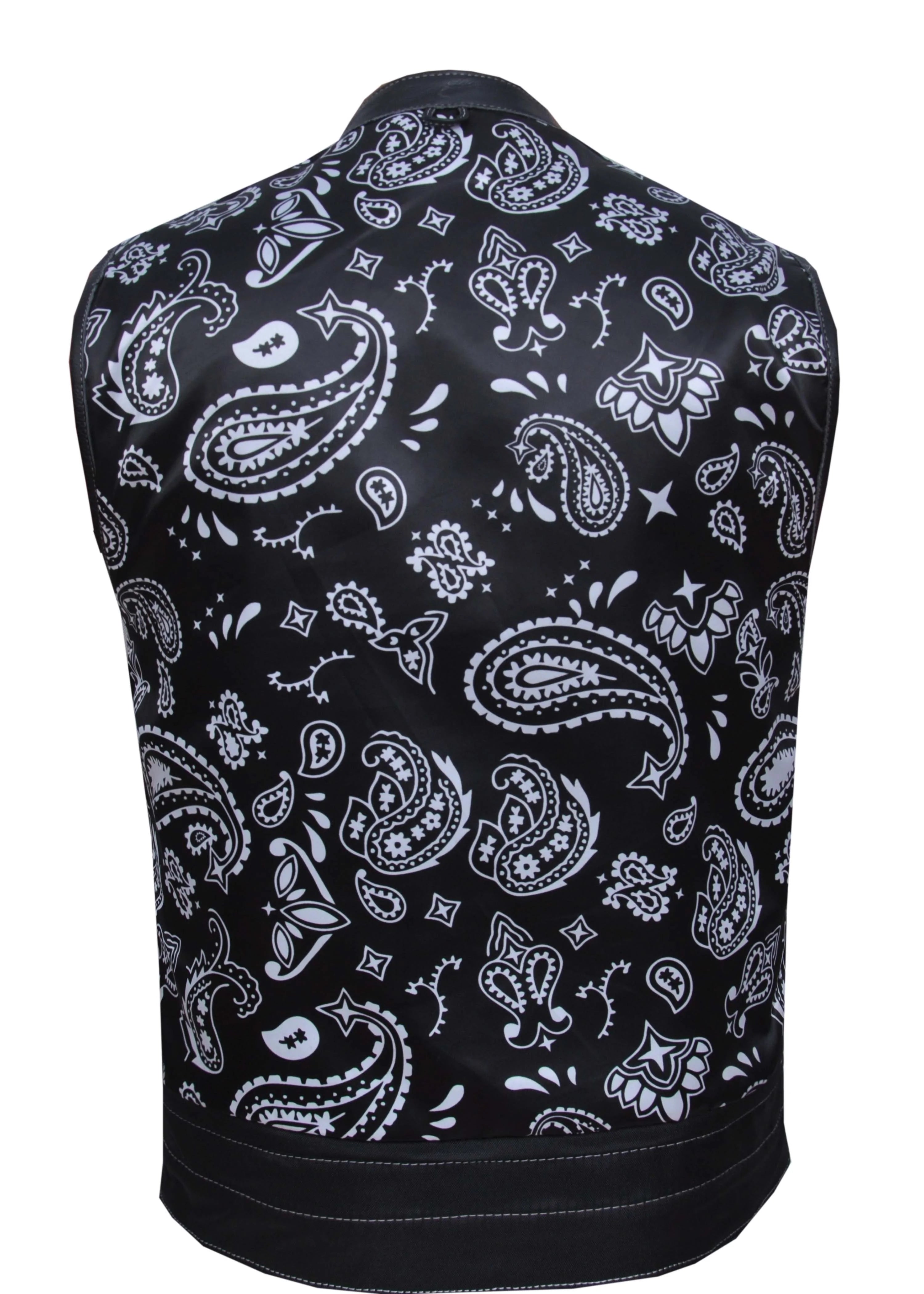 6665- Men's Black & White Club Lining Vest