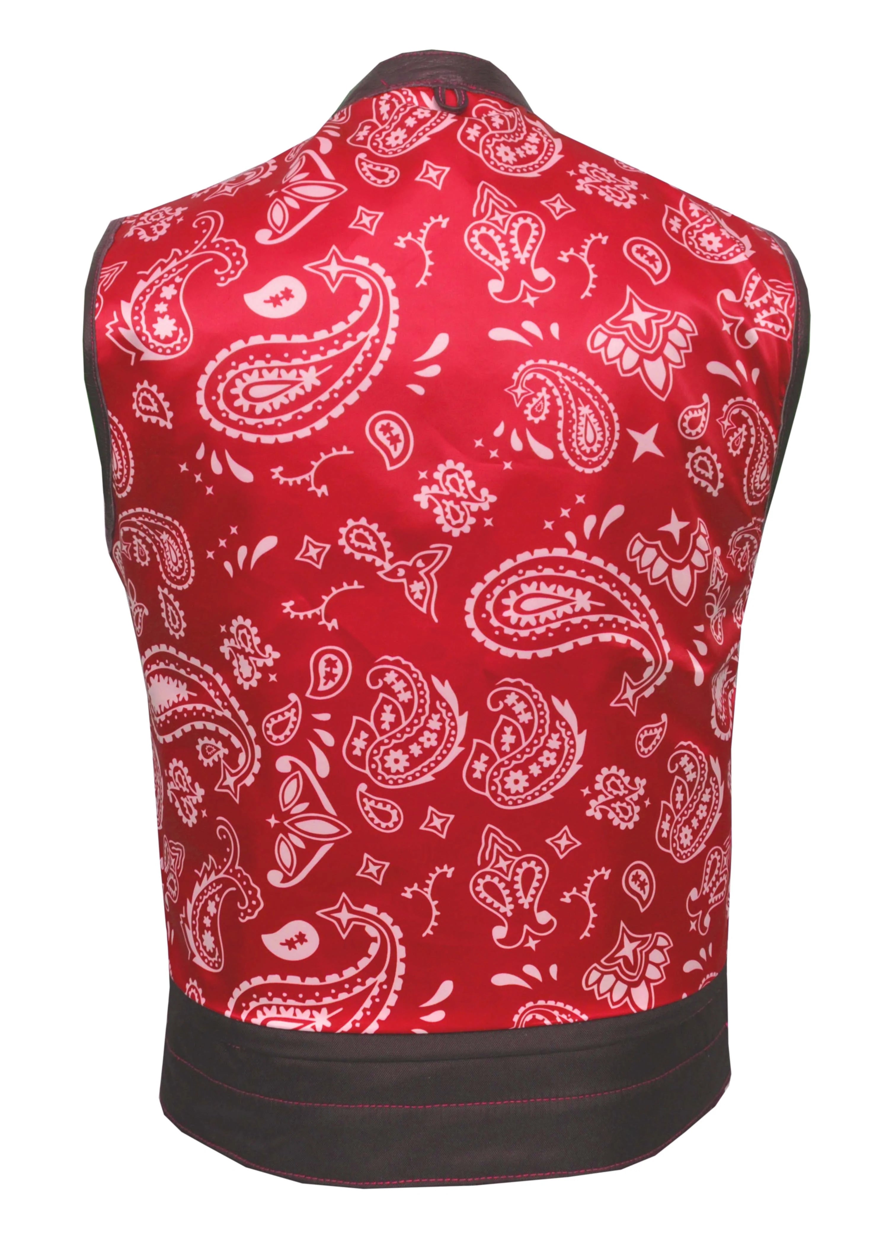 6665.01- Men's White & Red Lining Club Vest