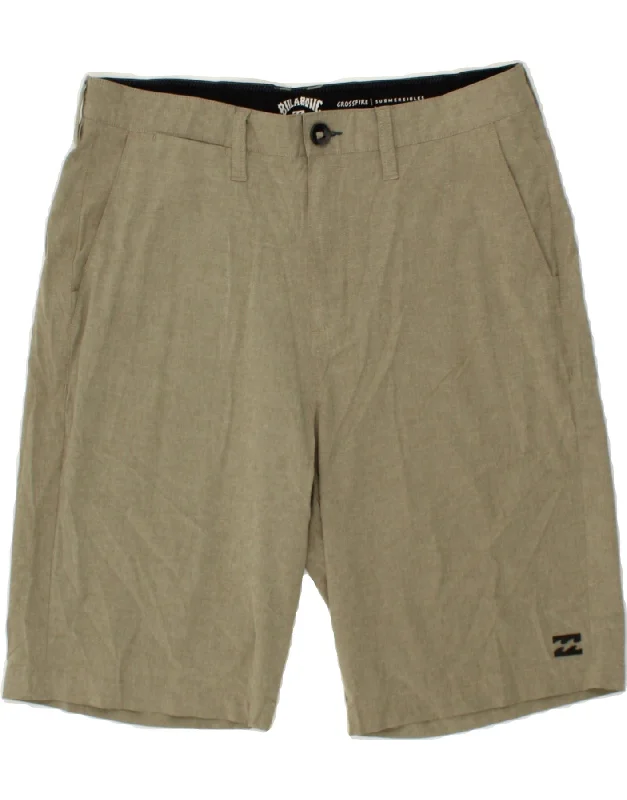 BILLABONG Mens Chino Shorts W33 Medium Khaki Polyester