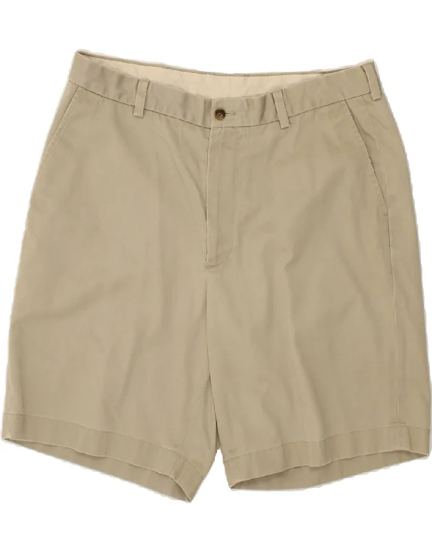 BROOKS BROTHERS Mens Chino Shorts W36 Large Beige Cotton