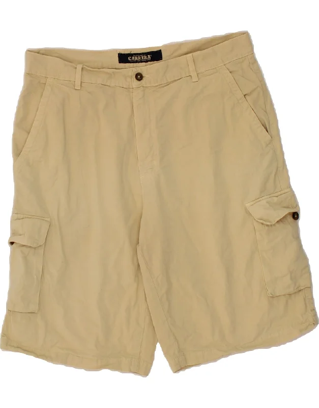 CARRERA Mens Cargo Shorts W36 Large Beige Cotton