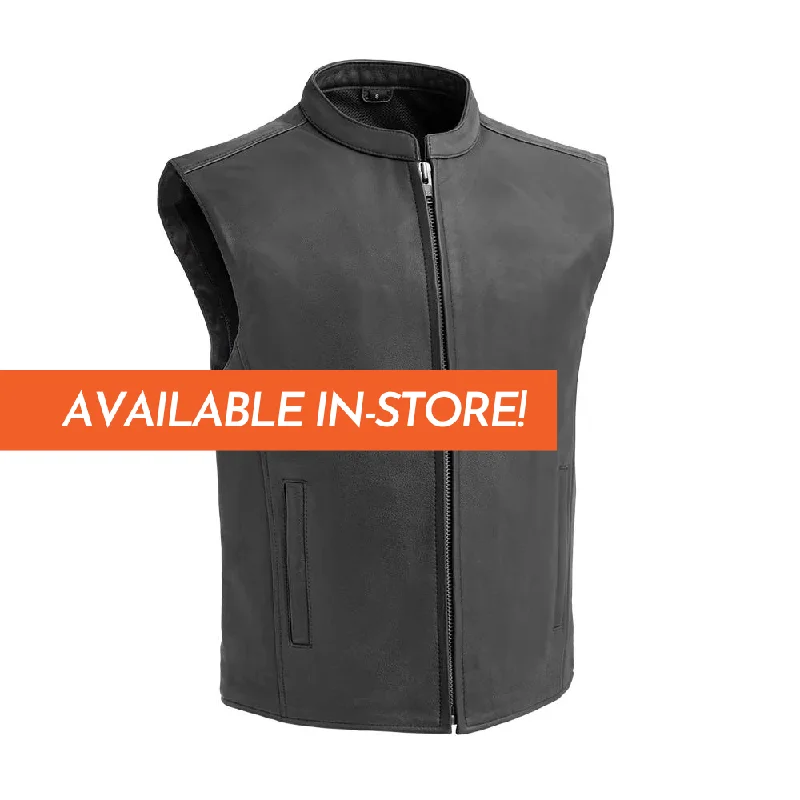 Club House Men's Leather Motorcycle Vest - Extreme Biker Leather