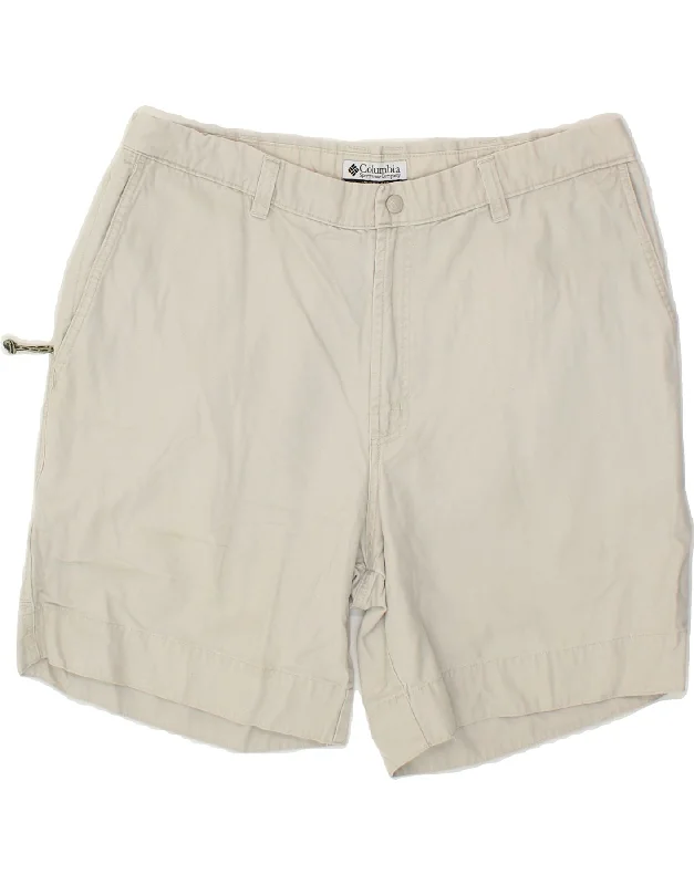 COLUMBIA Mens Cargo Shorts W38 XL Off White Cotton