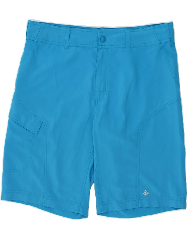 COLUMBIA Mens Omni-Shield Cargo Shorts Small W28 Blue Polyester