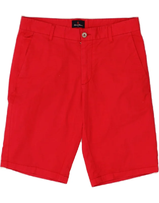 CONTE OF FLORENCE Mens Chino Shorts IT 48 Medium W34 Red Cotton