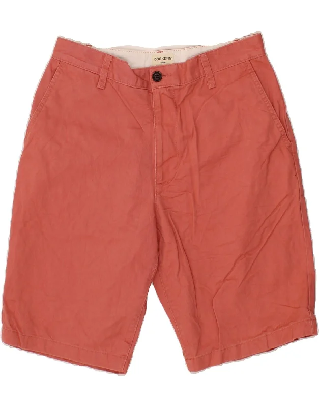 DOCKERS Mens Chino Shorts W29 Small Pink Cotton