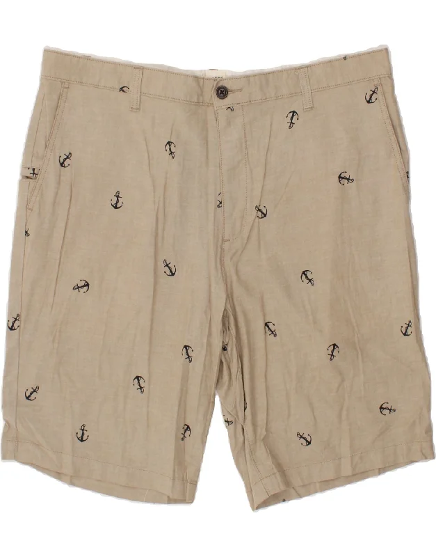 DOCKERS Mens Chino Shorts W38 XL Beige Spotted Cotton