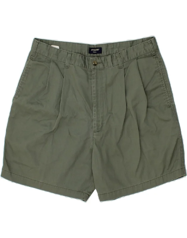 DOCKERS Mens Khakis Pegged Chino Shorts W36 Large Green Cotton