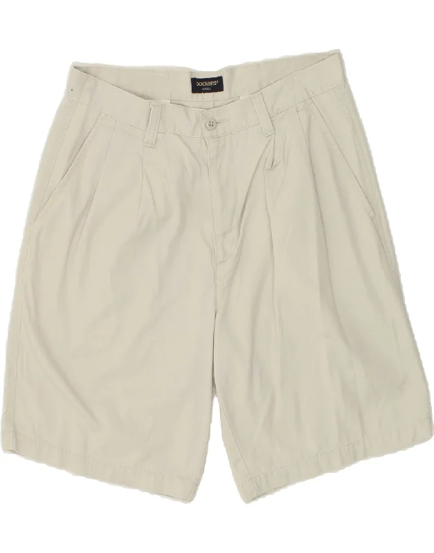 DOCKERS Mens Pegged Chino Shorts W32 Medium Grey Cotton