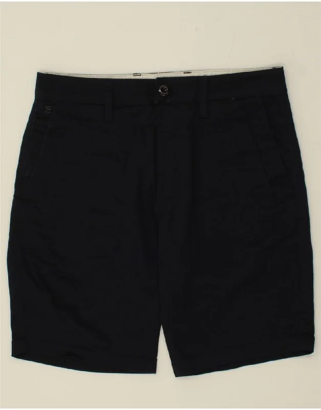 G-STAR Mens Chino Shorts W29 Small  Navy Blue Cotton