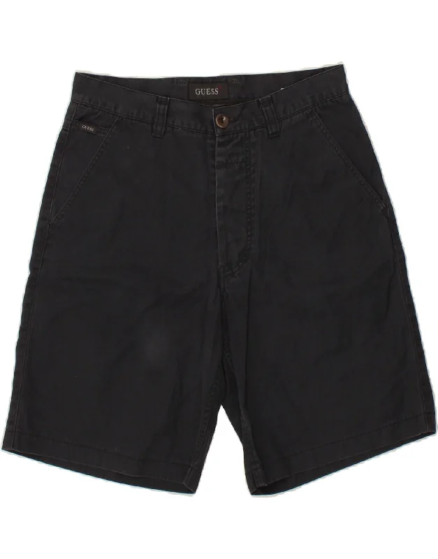 GUESS Mens Chino Shorts W30 Medium Navy Blue Cotton