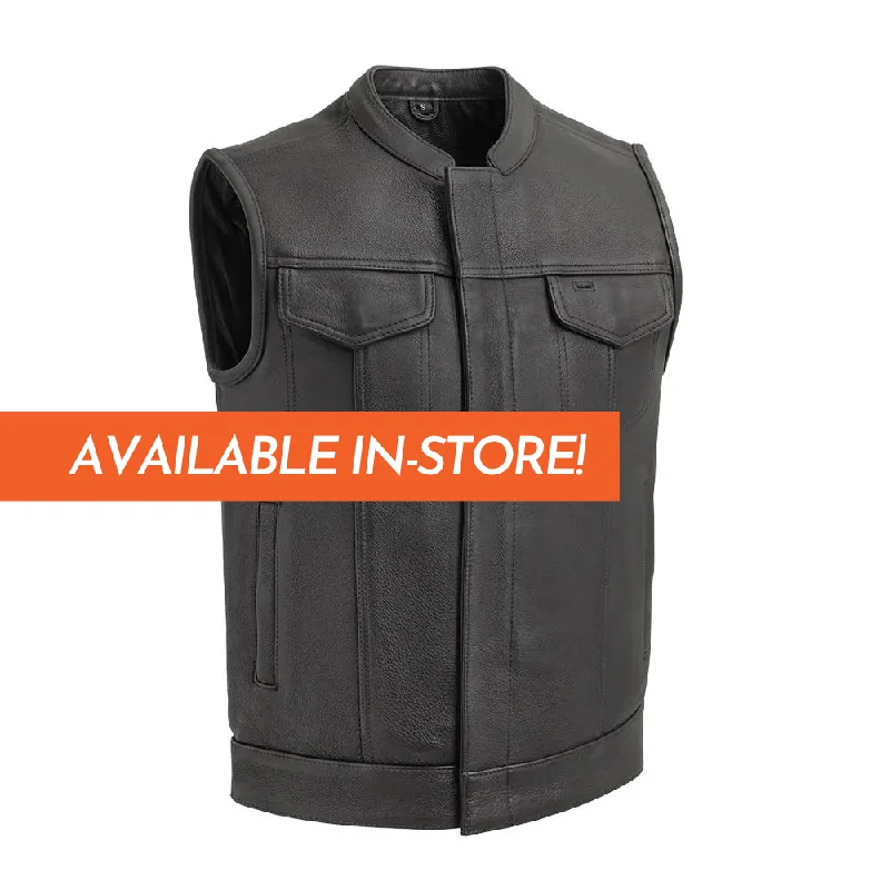 Hotshot Men's Motorcycle Leather Vest - Extreme Biker Leather