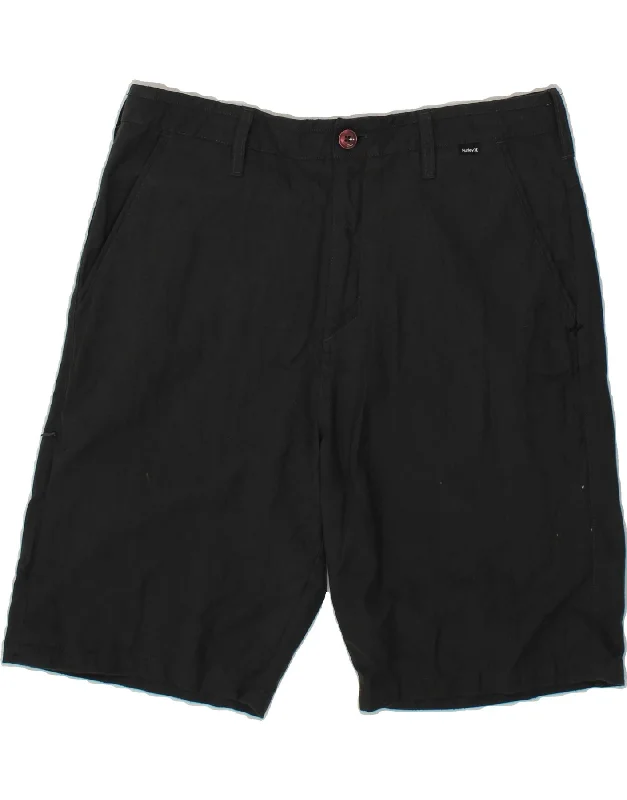 HURLEY Mens Chino Shorts W34 Large  Black Polyester