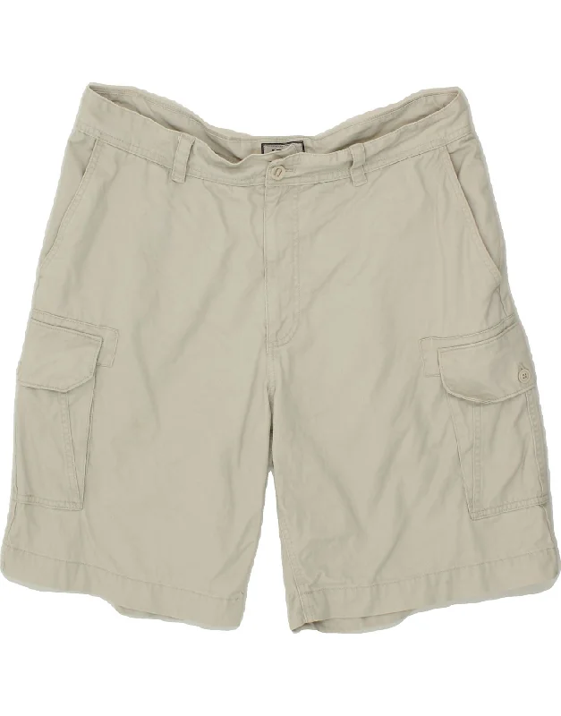 IZOD Mens Cargo Shorts  W38 XL Grey Cotton