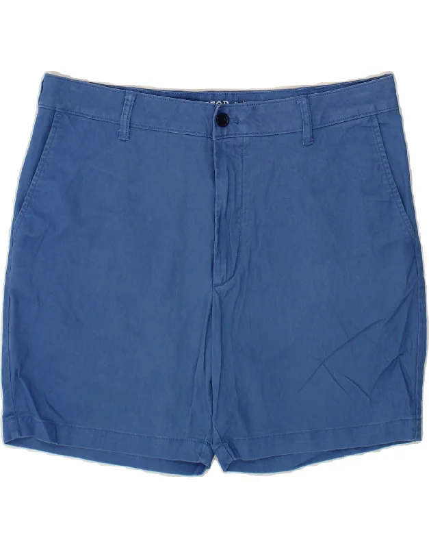 IZOD Mens Chino Shorts W36 Large Blue Cotton