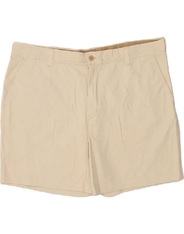 IZOD Mens Chino Shorts W44 2XL Beige Cotton