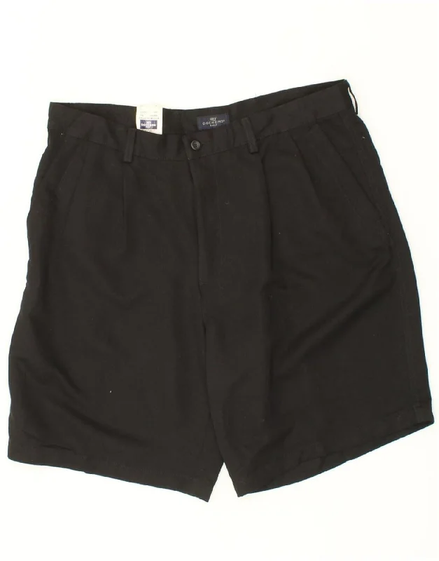 IZOD Mens Golf Chino Shorts W32 Medium Black Polyester