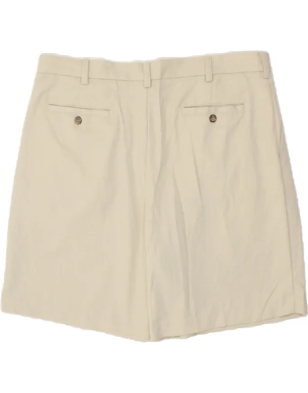 IZOD Mens Pegged Chino Shorts W38 XL Beige Polyester