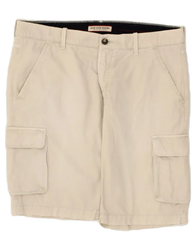 JACOB COHEN Mens Cargo Shorts W34 Large Beige