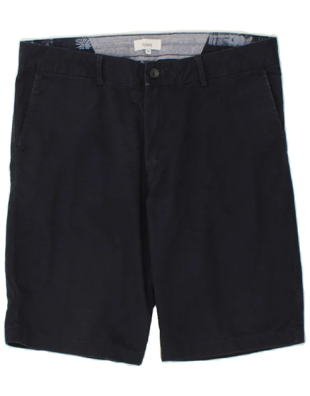 JULES Mens Chino Shorts W36 Large Navy Blue Cotton