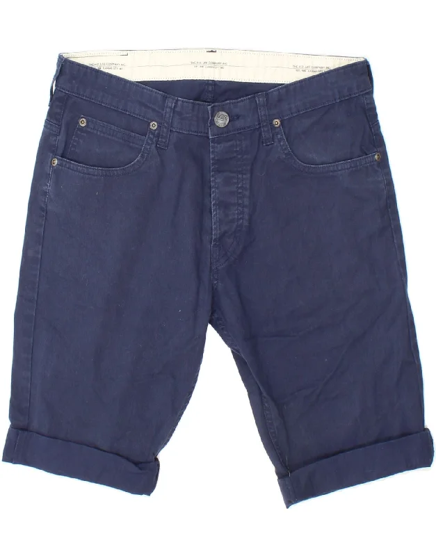 LEE Mens Powell Casual Shorts W31 Medium Navy Blue Cotton