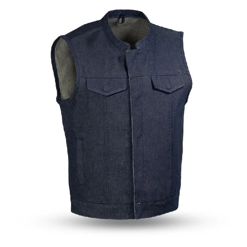 Grit Men's Motorcycle Denim Vest