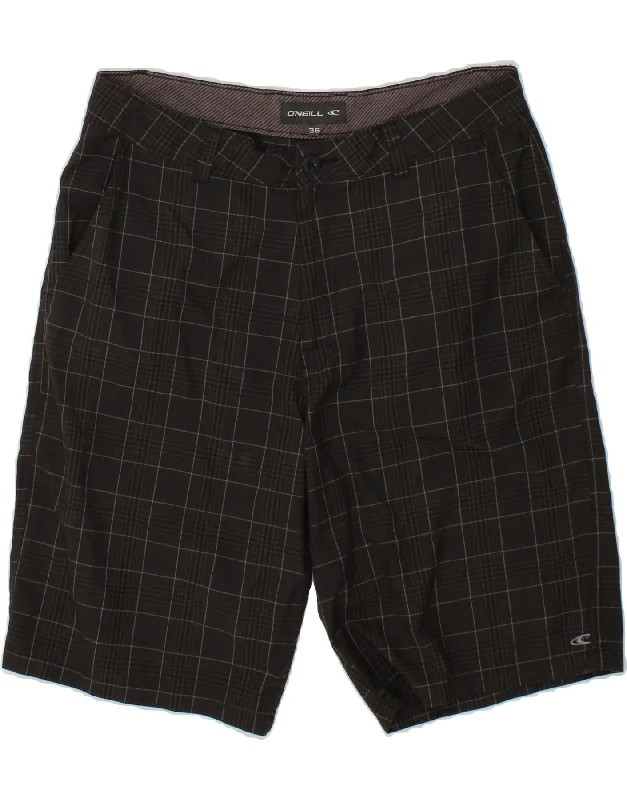 O'NEILL Mens Chino Shorts W36 Large  Grey Check Polyester