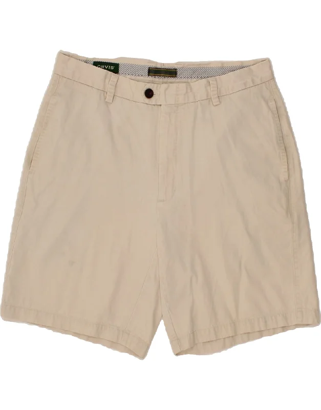 ORVIS Mens Chino Shorts W34 Large Off White Cotton