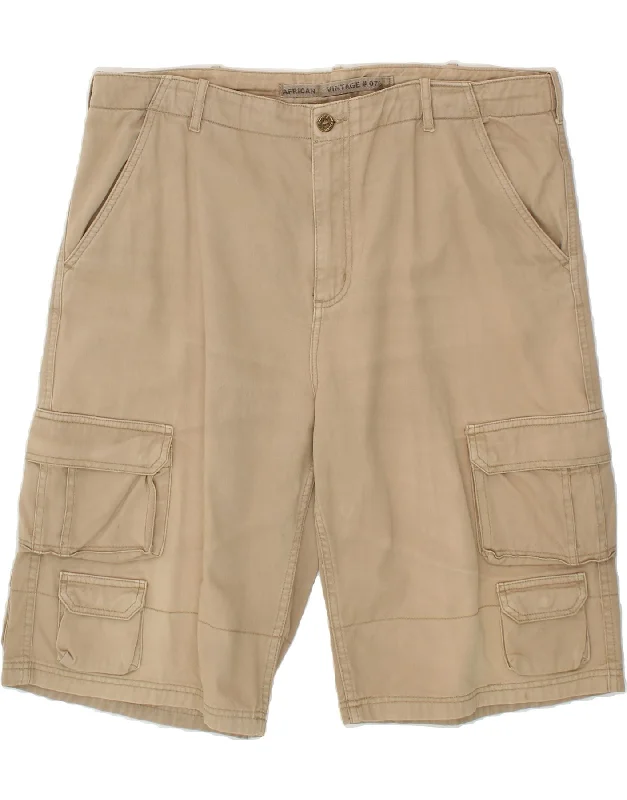 OVIESSE Mens Cargo Shorts W40 XL  Beige Cotton