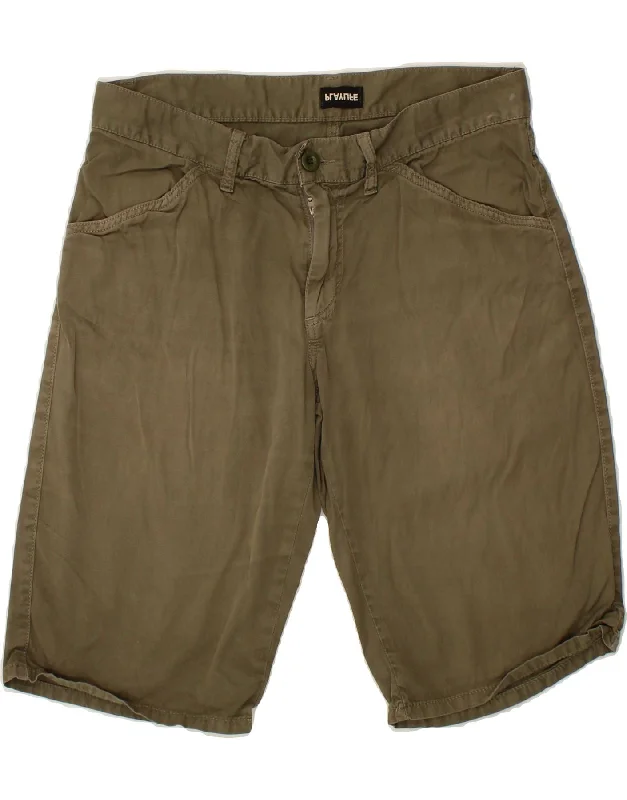 PLAYLIFE Mens Casual Shorts W32 Medium Khaki