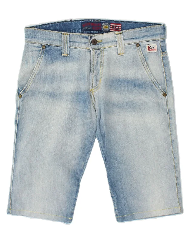 ROY ROGERS Mens Denim Shorts W30 Medium  Blue