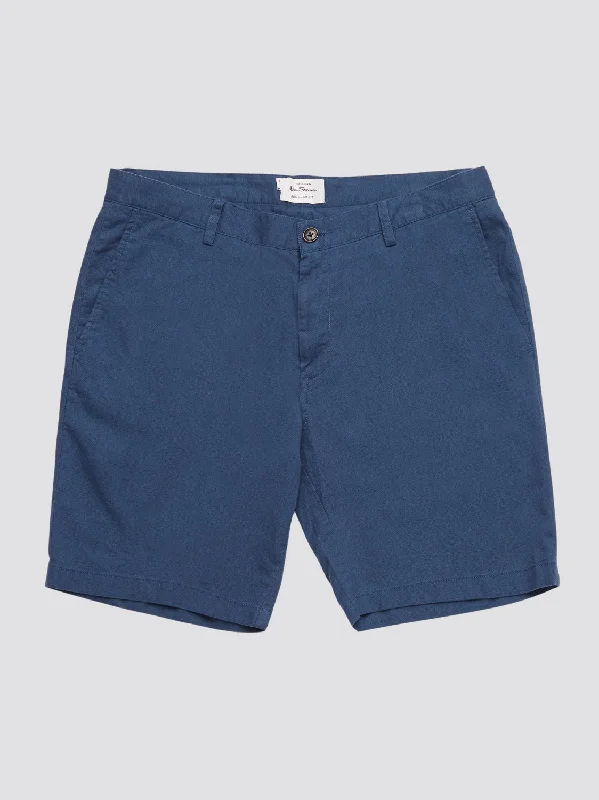 Signature Linen Shorts - Blue