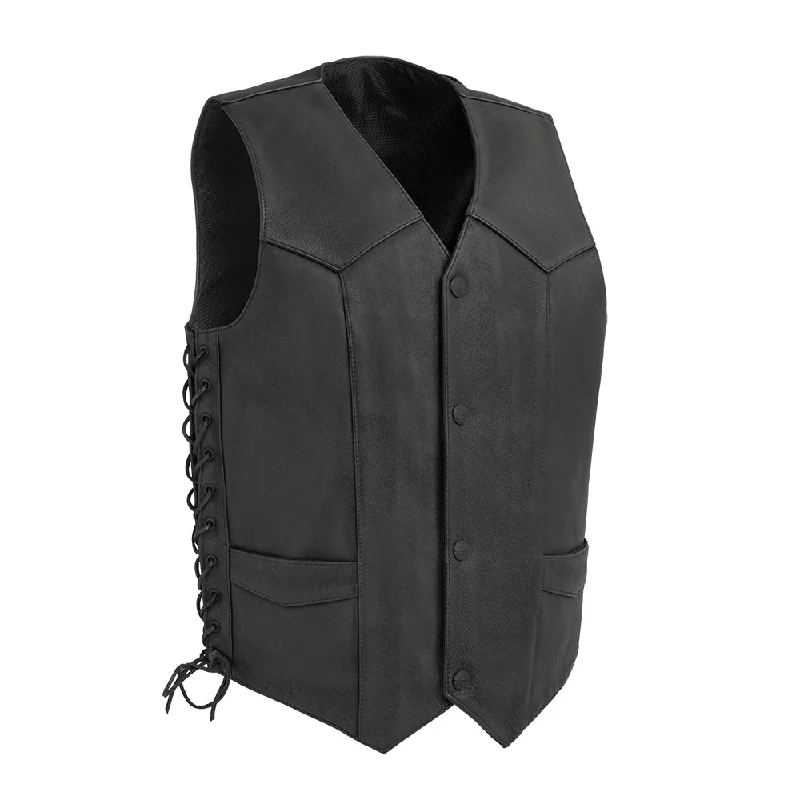 Morbius - Men's Motorcycle Western Style Leather Vest