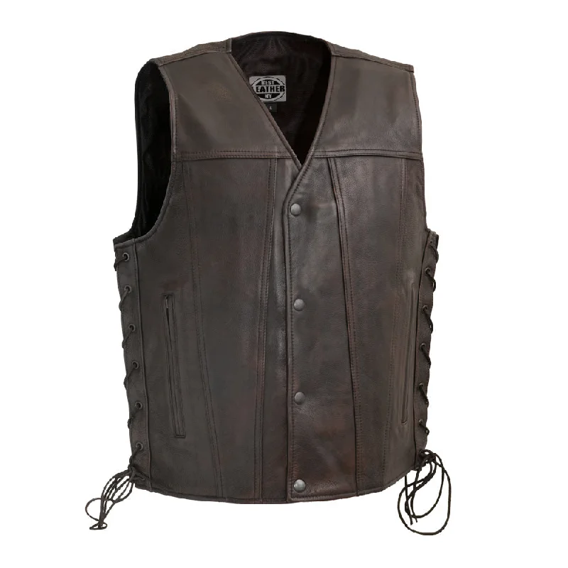 Turbn - Men's Motorcycle Leather Vest