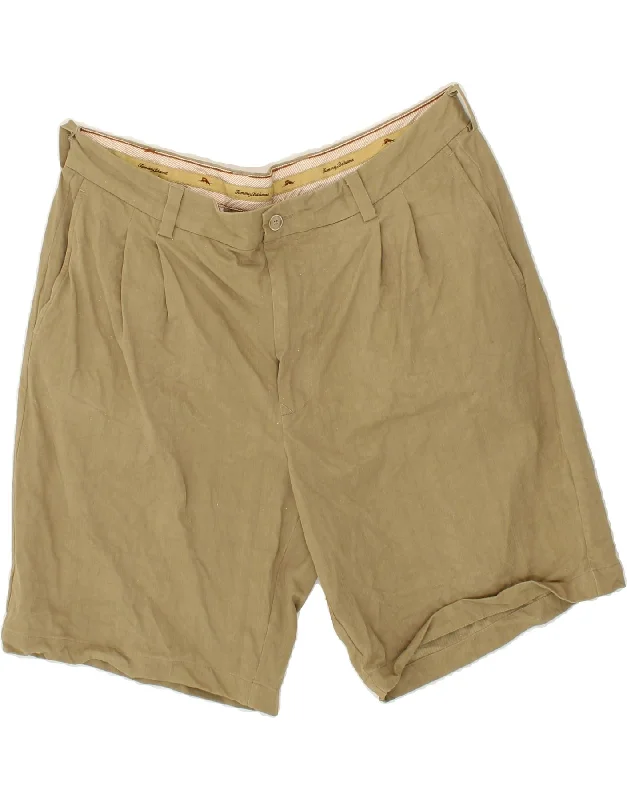 TOMMY BAHAMA Mens Chino Shorts W36 Large Beige Silk