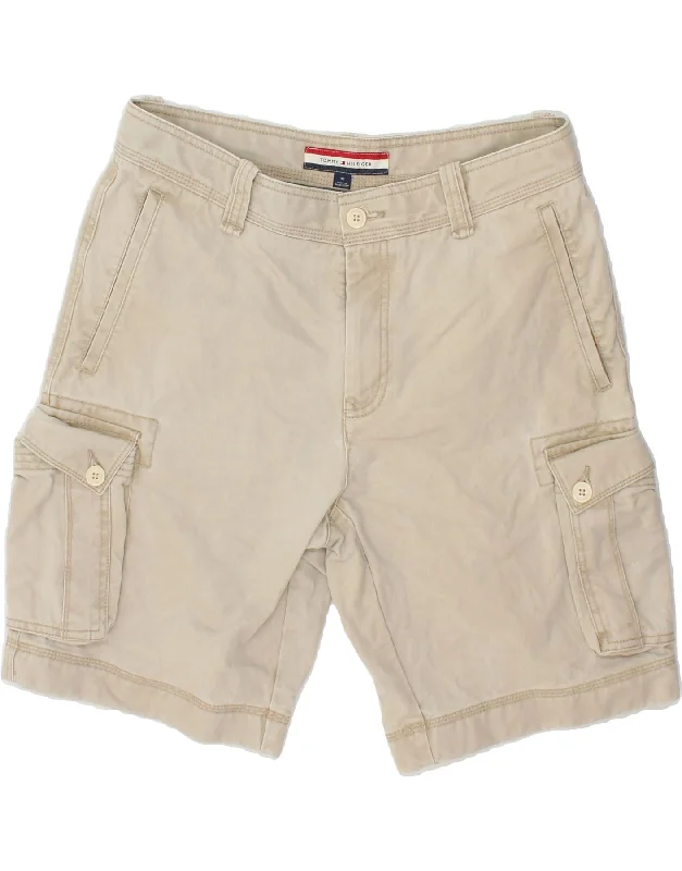 TOMMY HILFIGER Mens Cargo Shorts W32 Medium Grey Cotton