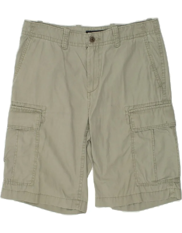 TOMMY HILFIGER Mens Cargo Shorts W32 Medium Grey Cotton