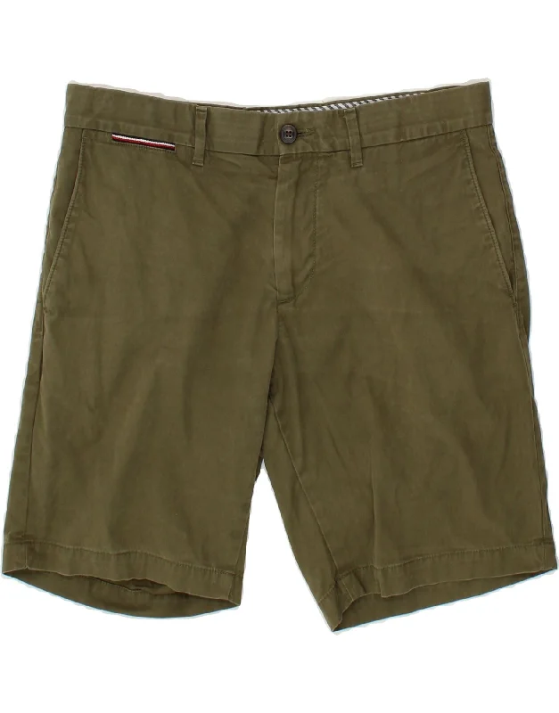 TOMMY HILFIGER Mens Chino Shorts W32 Medium  Green Cotton