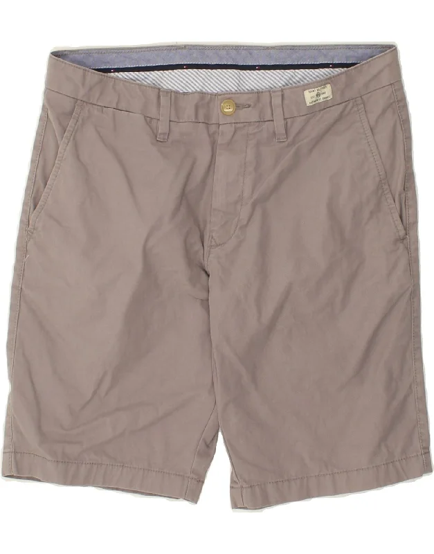 TOMMY HILFIGER Mens Chino Shorts W34 Large Grey Cotton