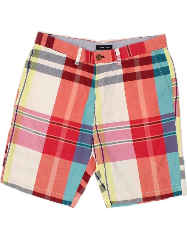 TOMMY HILFIGER Mens Chino Shorts W36 Large  Multicoloured Plaid Cotton